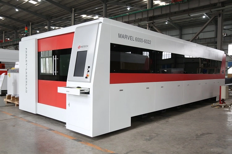 Full Enclosed Metal Sheet Fiber Laser Cutter with Exchange Platform 6kw Full Cover Fiber Laser Cutting Machine for Metal Plate